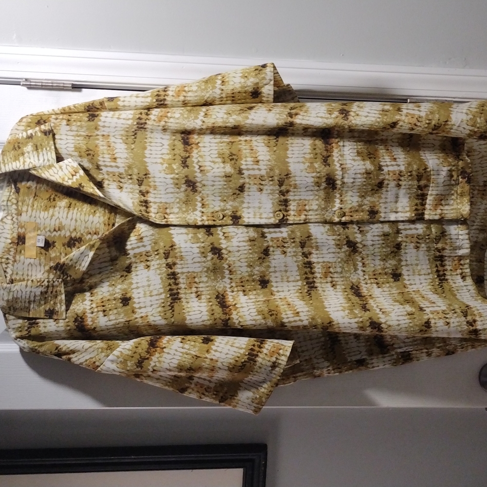 Big and tall Men's silk short sleeve shirt